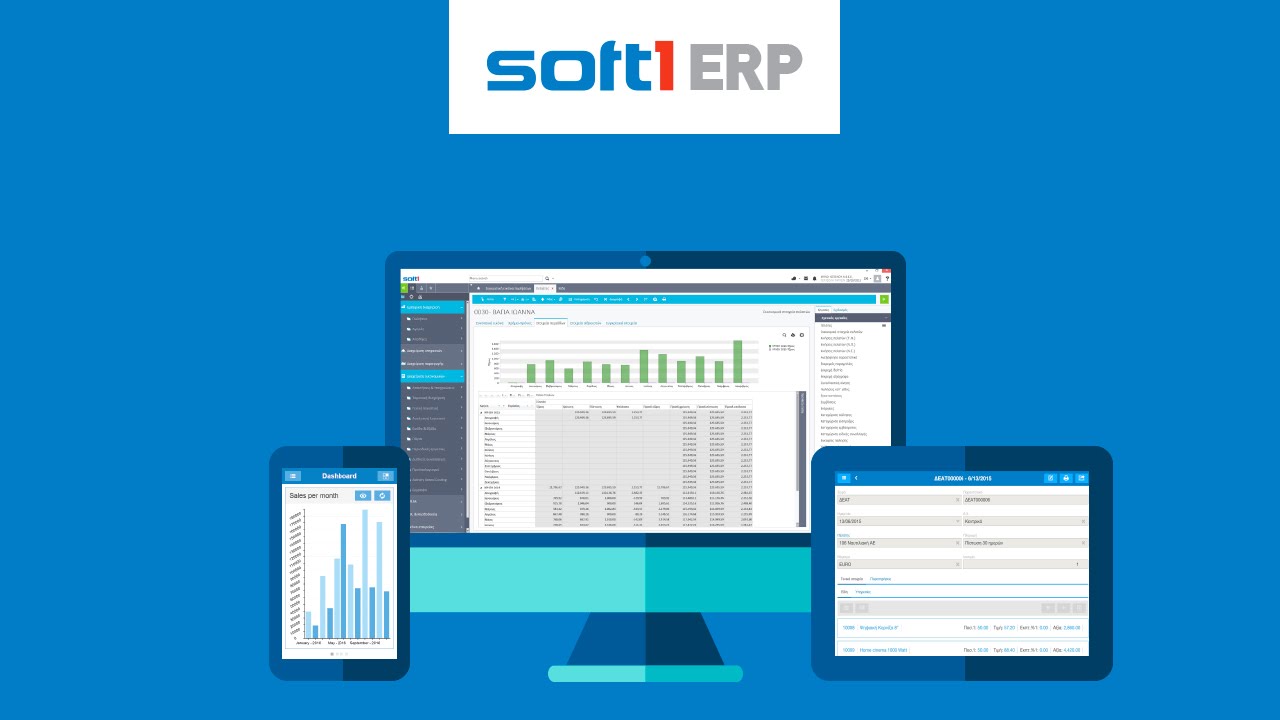 SoftOne ERP - Εμπορική εφαρμογή για όλες τις δραστηριότητες της επιχείρησης